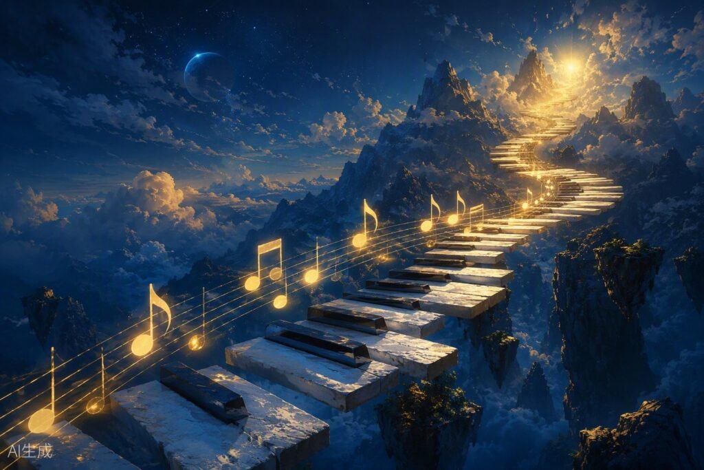 Dorian mode game music illustration